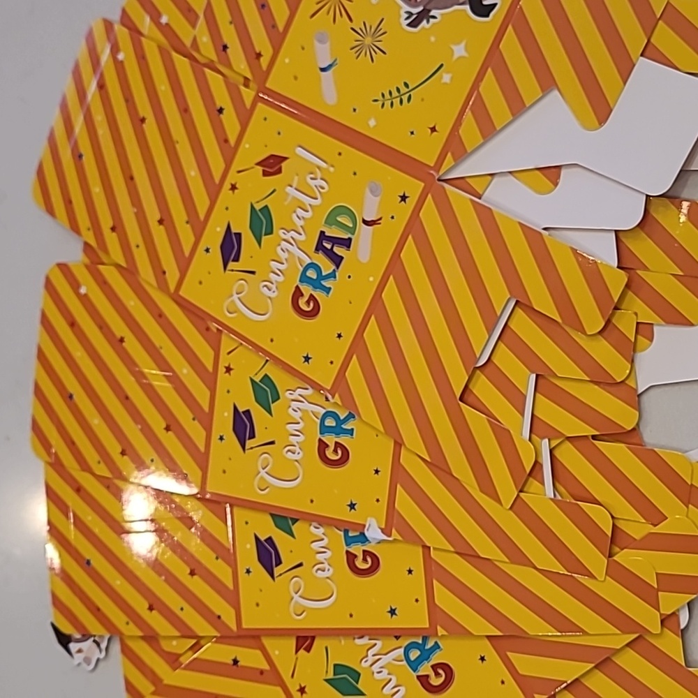 8 Graduation Party Favor Boxes - Yellow NEW!